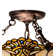 Shell With Jewels 3 - Light Semi Flush Mount