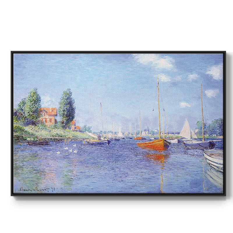 Argenteuil. Yacht, 1875 03, Noir, H 25 po x l 37 po x P 2 po