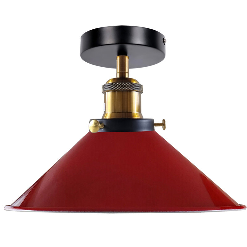 Denzel Semi Flush Mount, Red