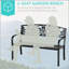 Banc de jardin élégant en métal avec dossier à motif floral, parfait pour la détente en plein air et l'attrait esthétique