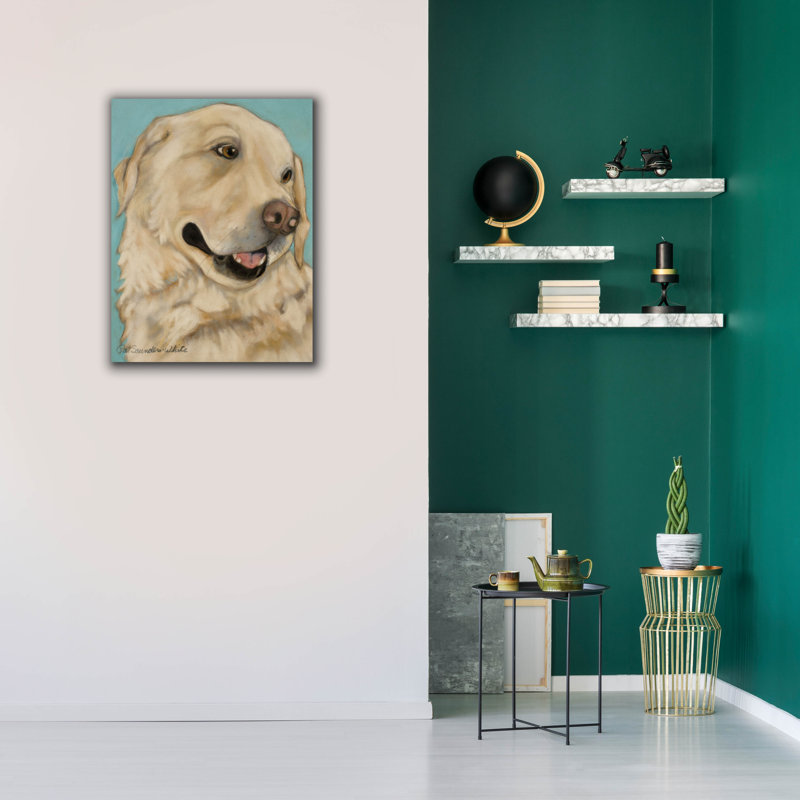  «Jasper» par Pat Saunders, art mural sur toile blanche, 26 po x 34 po, H 34 po x l 26 po