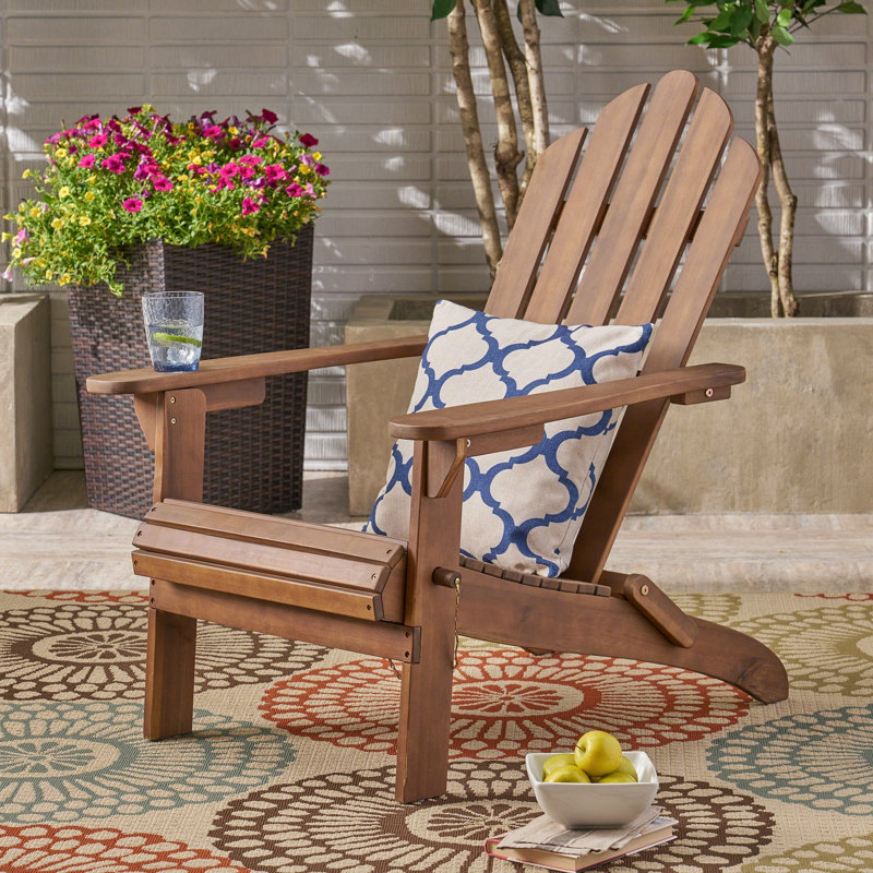 CHAISE ADIRONDack HOLLYWOOD PLIABLE, Marron foncé
