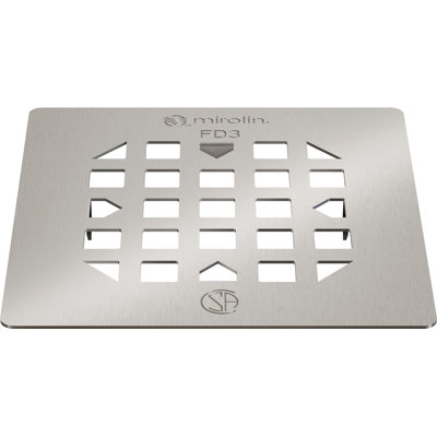 Grille d'évacuation carrée en bronze champagne