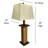 Battery Powered Live Edge Wood Table Lamp. Textured Poly Lumber Core with Live Edge Wood Panels-853240711