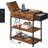 Narrow Side Table With Charging Station, End Table, Couch Table With Fabric Drawer For  For Living Room, Bedroon-1487747540