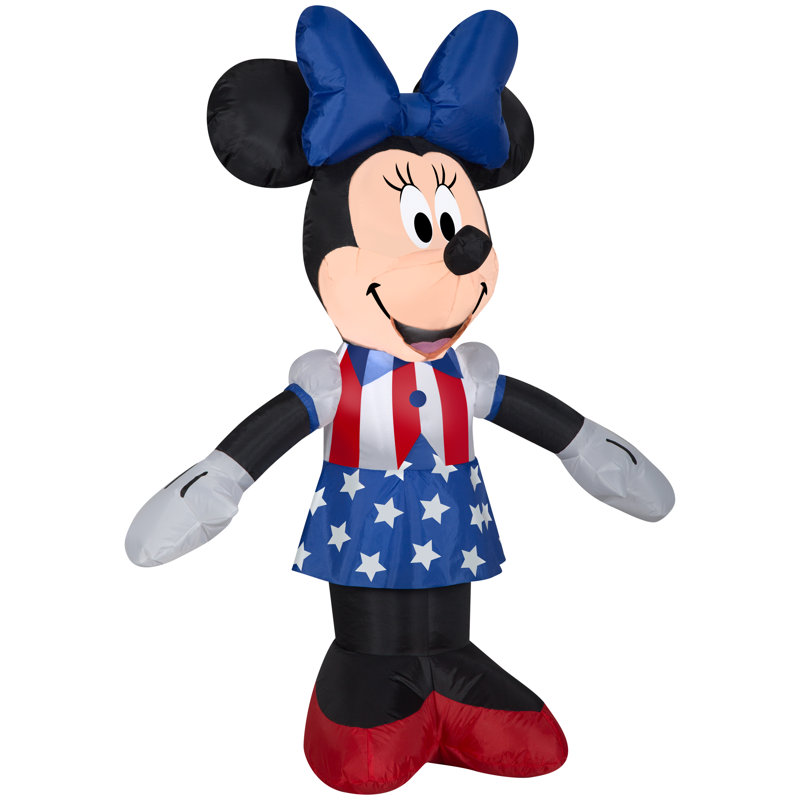 Patriotic Minnie Mouse Inflatable with Red, White, and Blue Outfit