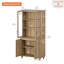 Buffet Corretta avec portes vitrées et étagères, meuble de rangement avec caisson en bois, chêne, 34 po-149970555