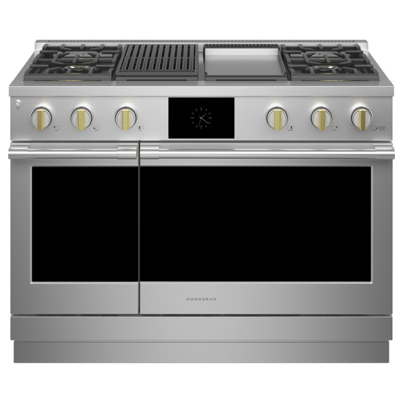 48" Dual-Fuel Professional Range with 4 Burners, Grill, and Griddle