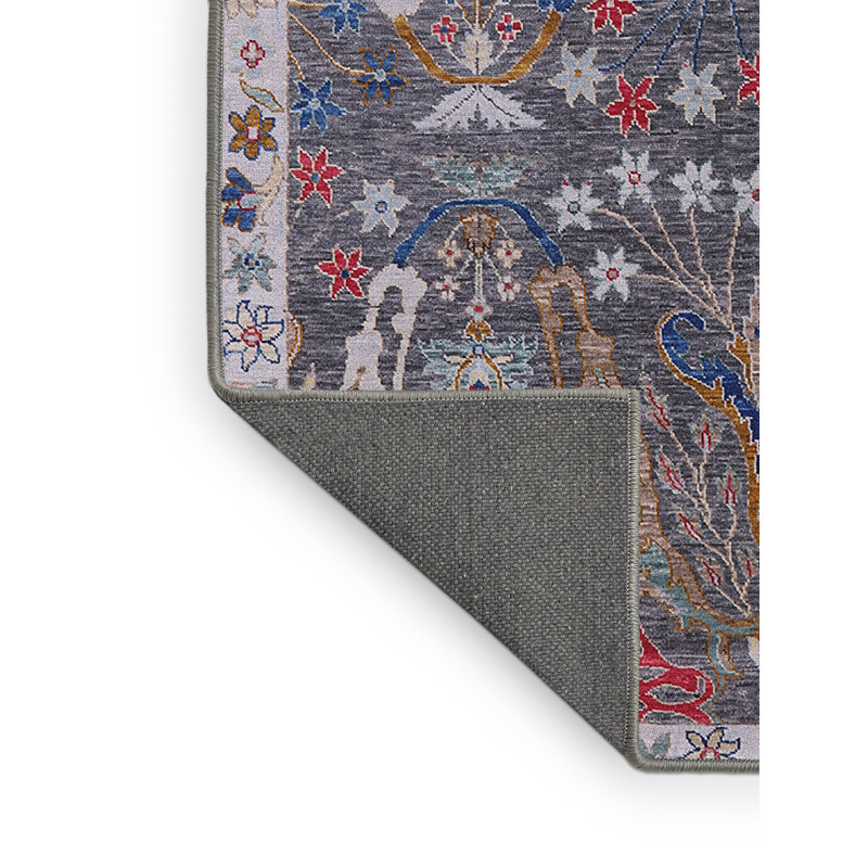 Tapis oriental gris / bleu, Rectangle 3 pi x 5 pi