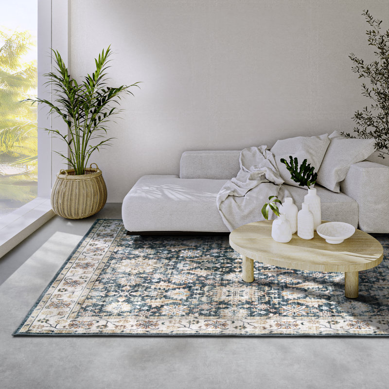 Saveh Oriental Machine Woven Area Rug, Rectangular 120 x 160cm