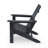 Elisa Outdoor Adirondack Chair, Waterfall Front, Slatted, Black Finish-121489452