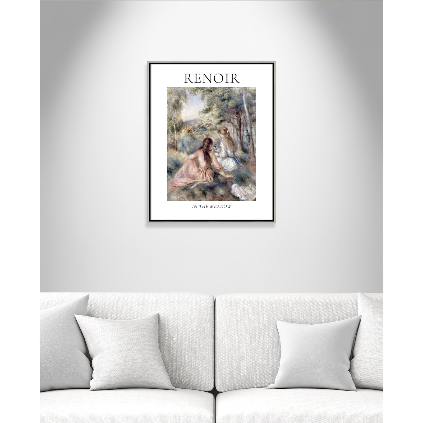 Old Masters Collection "In the Meadow" Print, No, 29.5" H x 23.5" W x 2" D, Silver Floater Frame