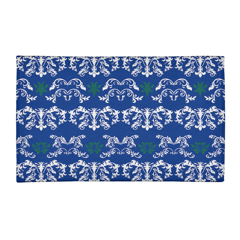 Damask Indoor Rug, Rectangle 3' x 5'