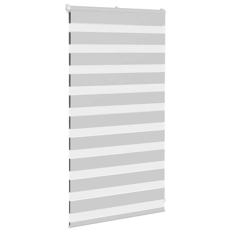 George Oliver Zebra Blind Polyester, Light Grey, 80cmW x 100cmL
