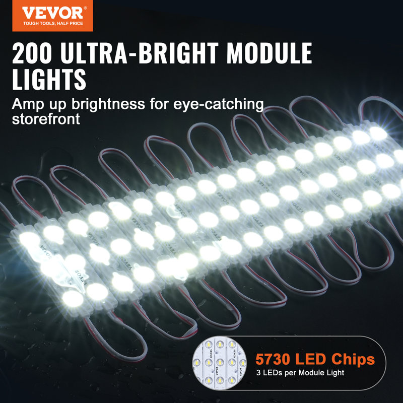 200PCS LED Storefront Lights, 108 ft DC 12V