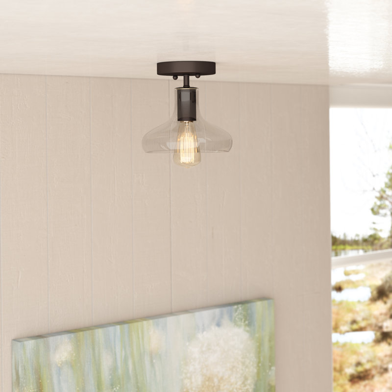 Hitchin Glass Semi Flush Mount