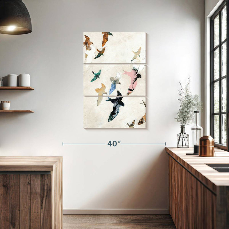 Brampt oiseaux abstraits II, H 38 po x l 24 po