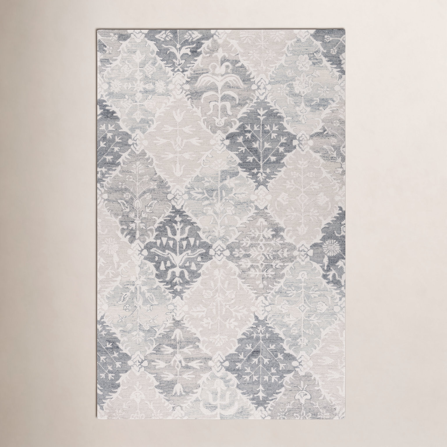 Garvin Hand-Tufted Wool Floral Rug, Rectangle 3' x 5'