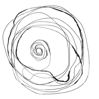 S Croquis de cercle - reproduction de dessin sur toile tendue