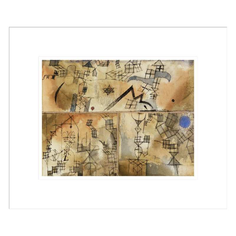 «Three-Part Composition» par Paul Klee - Estampe numérique encadrée, H 13,75 po x l 16,23 po