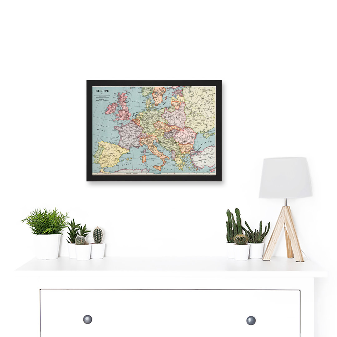 1930 Europe Political Map by Whitney-Graham - Single Picture Frame Print