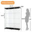 Glass Display Cases, 4 Shelves Glass Display Cabinet,Curio Cabinets-111683036