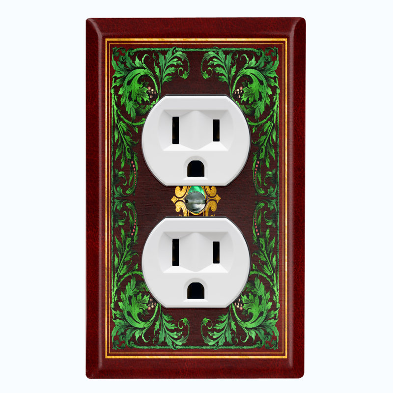 Patterned 1 - Gang Toggle Light Switch Standard Wall Plate