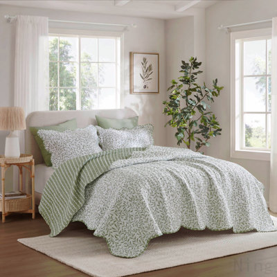 3- Piece Full/Queen Print Quilt Set