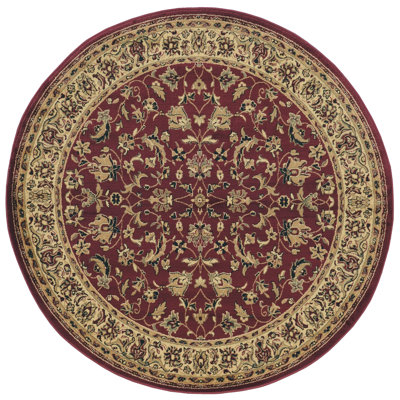 Safira Red Burgundy Traditional Floral Indoor Area Rug