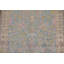 Tapis bleu en laine noué à la main de conception unique 3 pi 10 po x 4 pi 11 po New Age