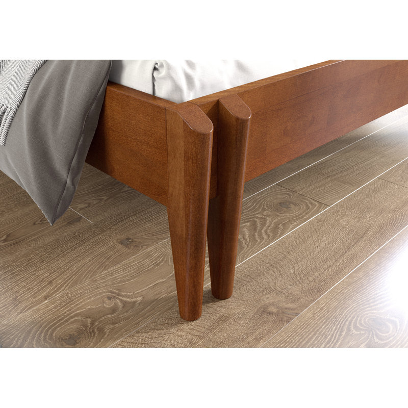 Solid Wood Bed, European Kingsize (160 x 200cm), Walnut