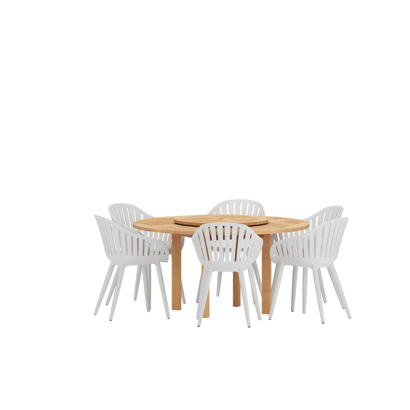 Ensemble de salle à manger Anautica, Blanc