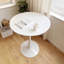 Table de salle à manger ronde 31,5 "blanche (table incluse seulement)