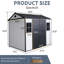 Remise de rangement en résine résistante aux intempéries avec protection UV et porte verrouillable ResiGuard-117887648