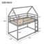 Lit simple superposé simple au-dessus de simple, lit maison avec échelle-1563727046