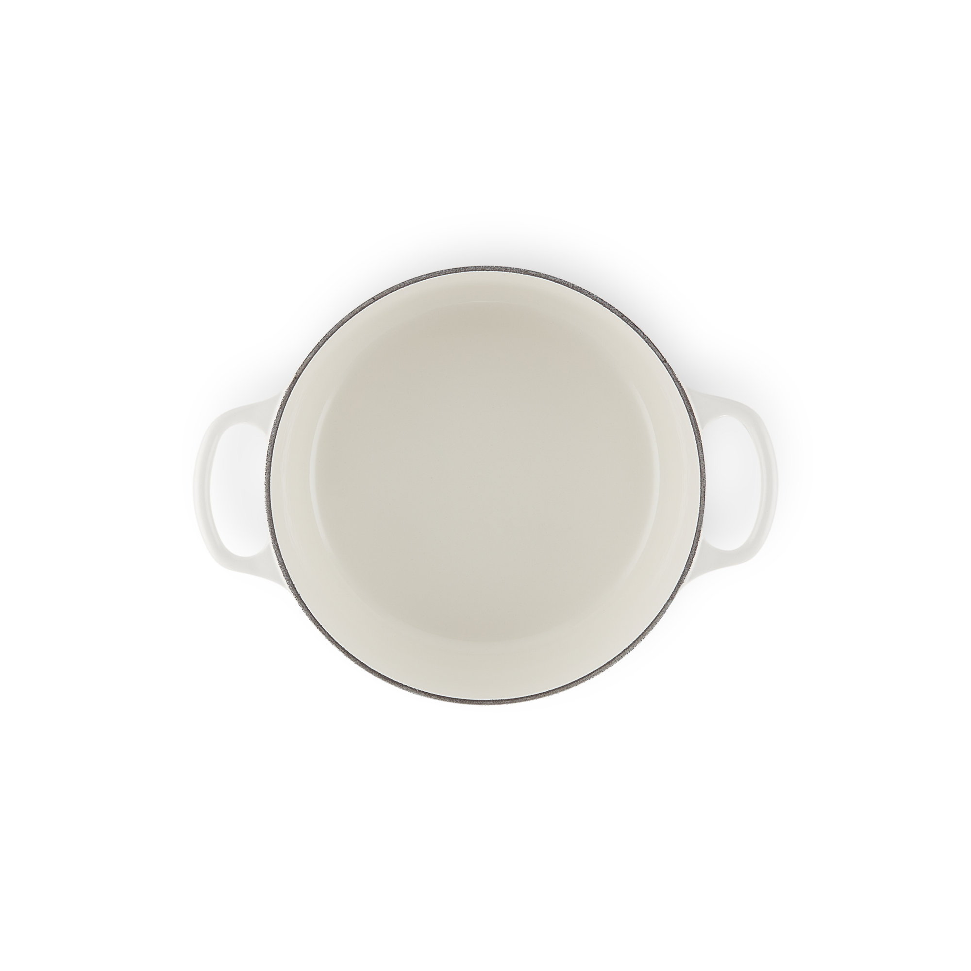 Le Creuset Signature Enameled Cast Iron Round Dutch Oven with Lid, White, 4.5 quarts