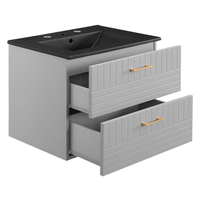 Meuble-lavabo 24 po Day Break par Modway, Gris clair