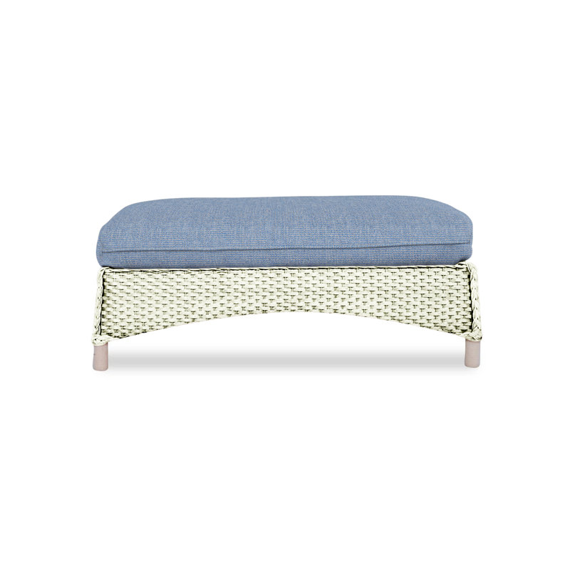 Mandalay Outdoor Ottoman, Demo Skyway, White
