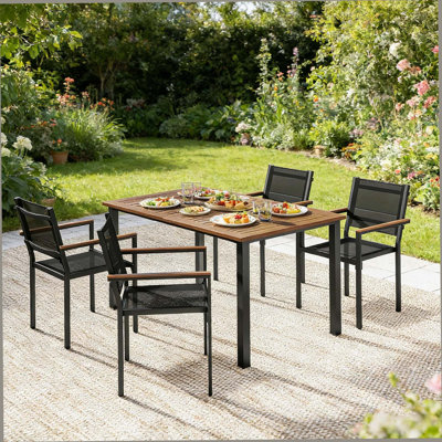 Ensemble de table et chaises de conversation, ensemble de salle à manger d'extérieur, ensemble de table et chaises de jardin