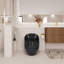 Toilette 1 pièce à chasse d'eau simple 1,28 GPF en noir brillant-121541392