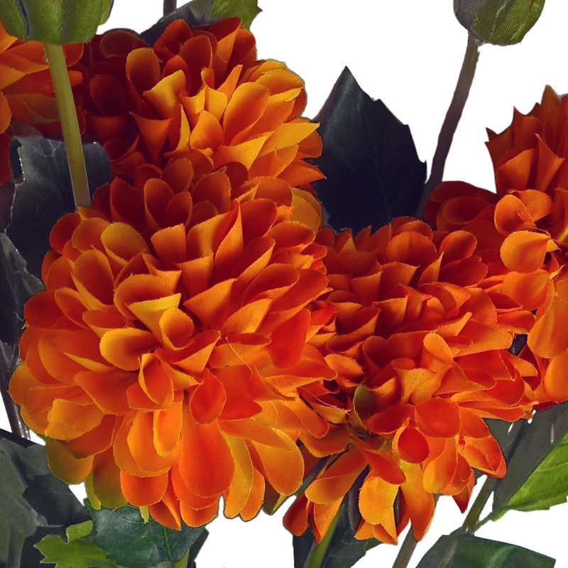 Plastic, Silk Artificial Arrangement, Orange
