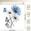 Rideaux de douche marguerites bleues et blanches, 71 x 71