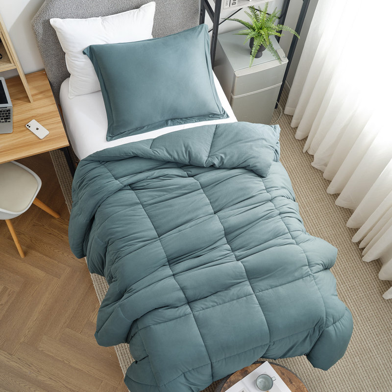 843249116664, Twin XL Comforter + 1 Standard Sham, Green