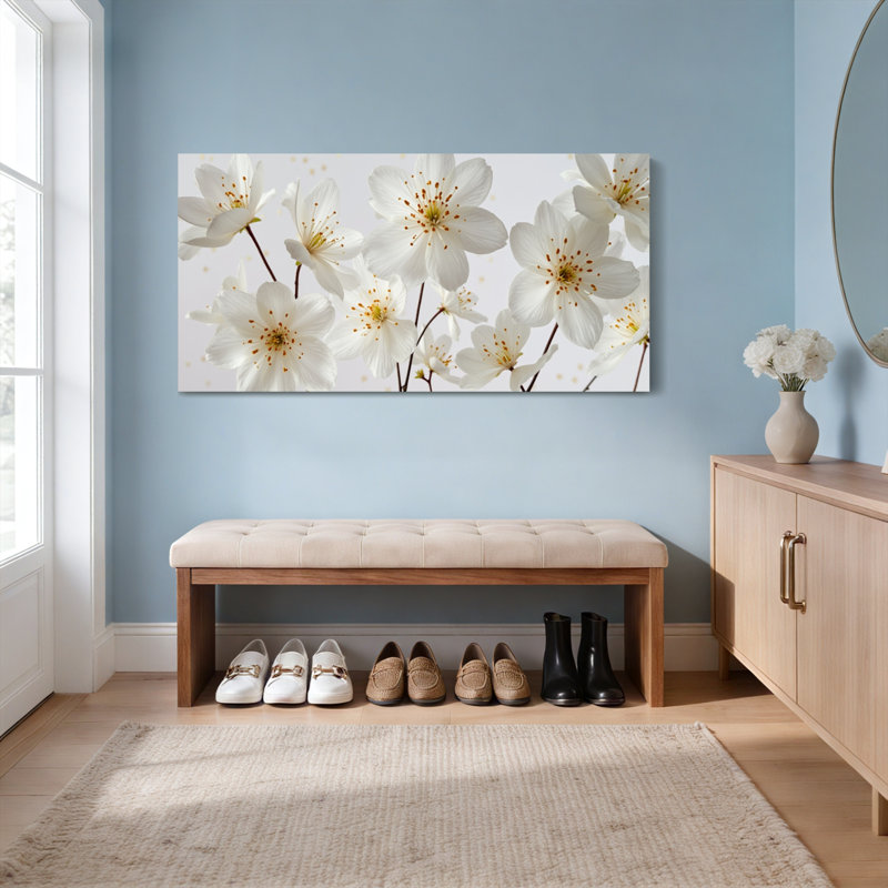 «Cherry Blossom», ensemble de 1 reproduction de peinture à l'huile sur toile, H 12 po x l 36 po
