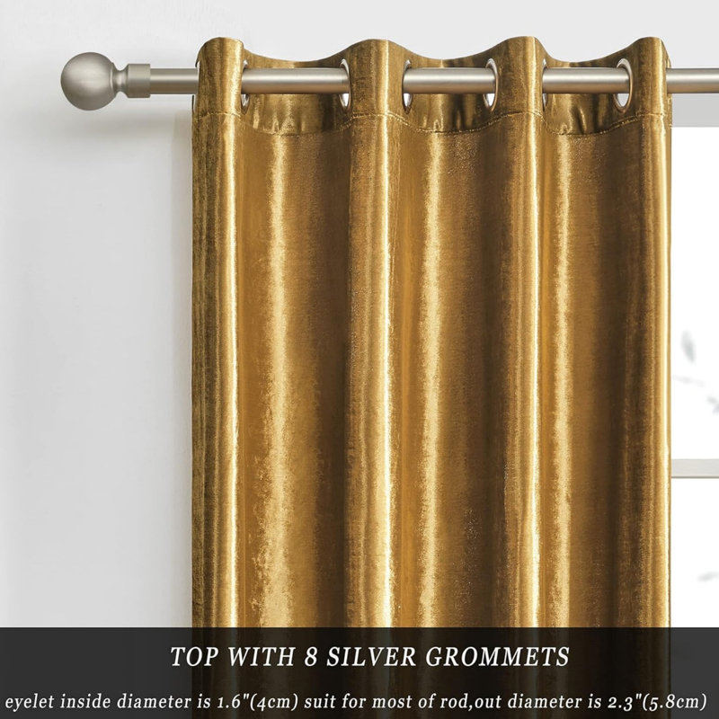 Velvet Blackout Curtain Panel Pair