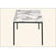 Ensemble de table, ensemble de 3 pièces, café, bout, métal noir, stratifié d'aspect marbre blanc, contemporain, moderne