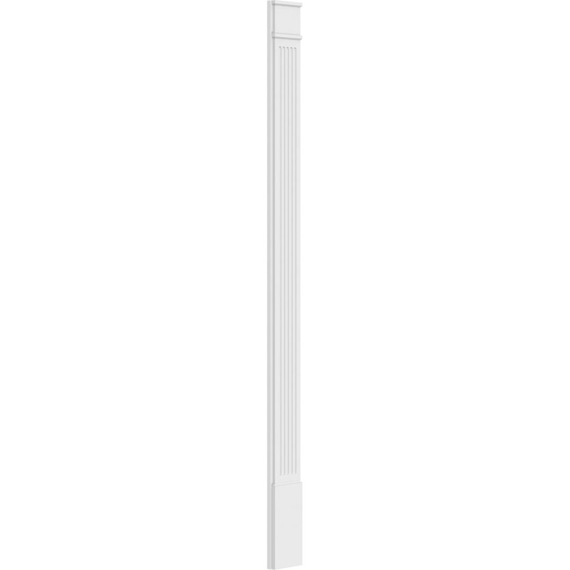 Pilastre cannelé en PVC (la paire), 120 po, 9", Base et chapiteau décoratifs