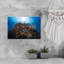 Vibrant Coral Reef Colorful Vibrant Fish Nature Ocean Wall Art Print 1 Piece Wrapped Canvas Wall Art-419915507