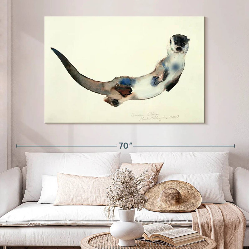 Curious Otter, 34" H x 51" W