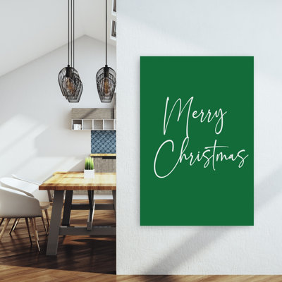 «Merry Christmas Script», impression murale abstraite minimaliste élégante